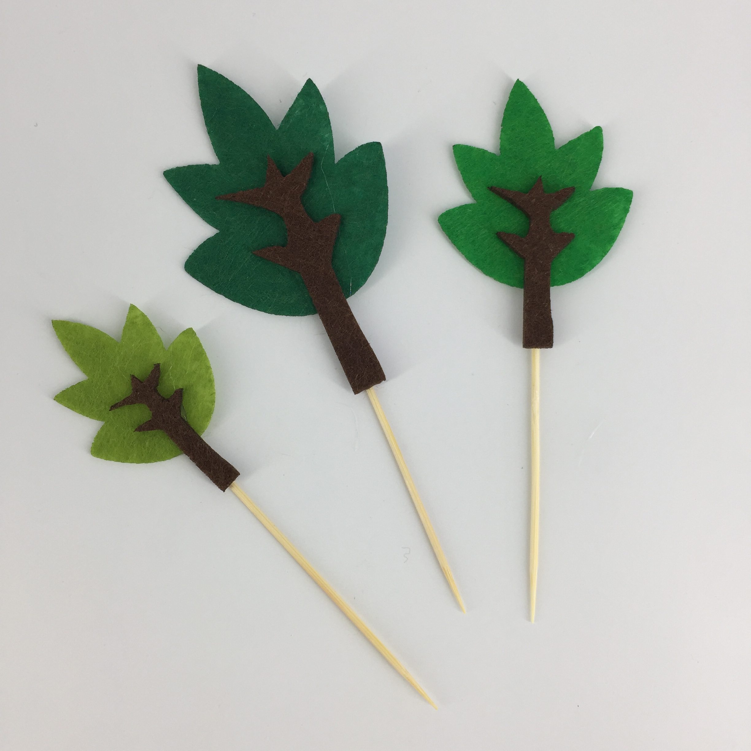 Woodland Green Trees Cake Topper