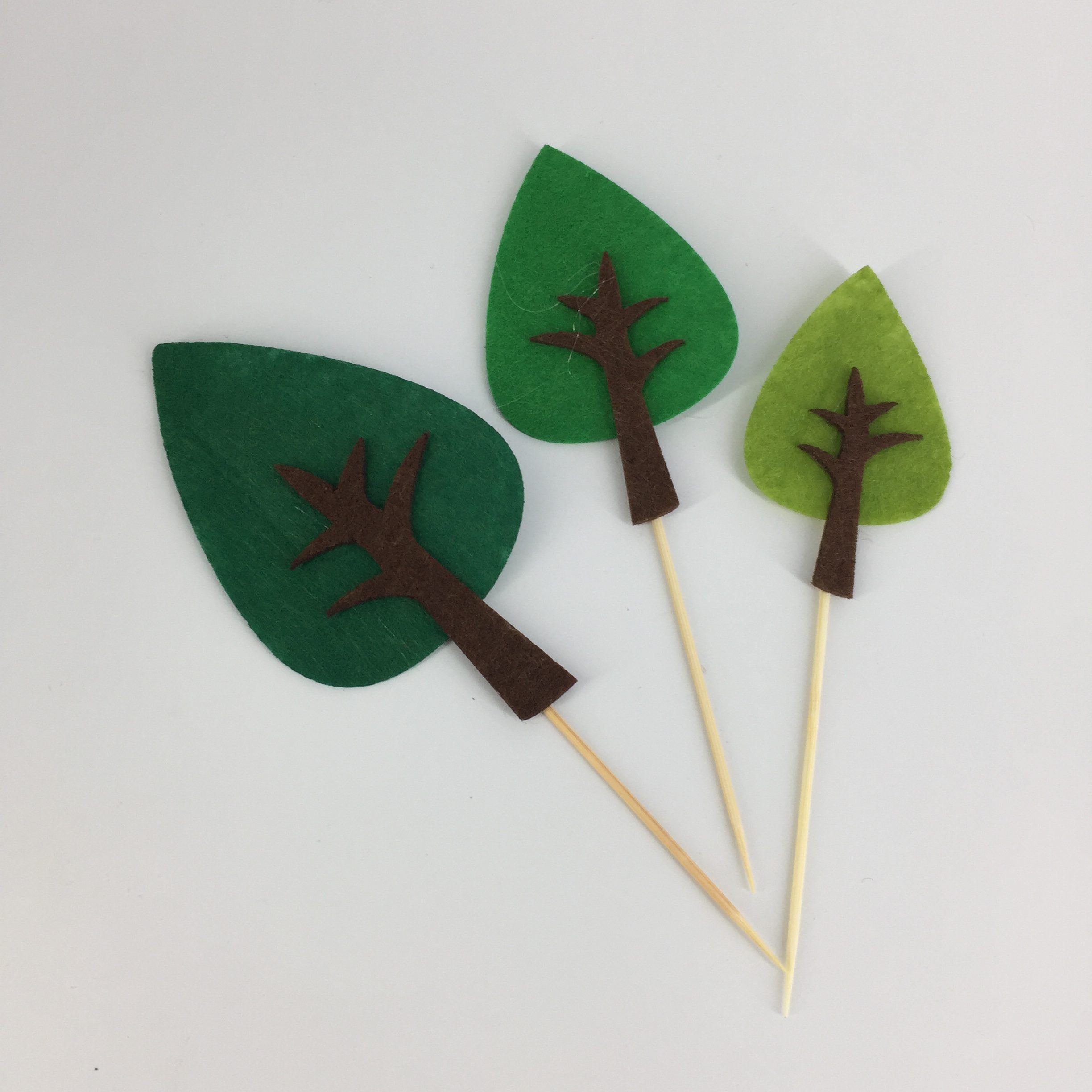 Woodland Green Trees Cake Topper