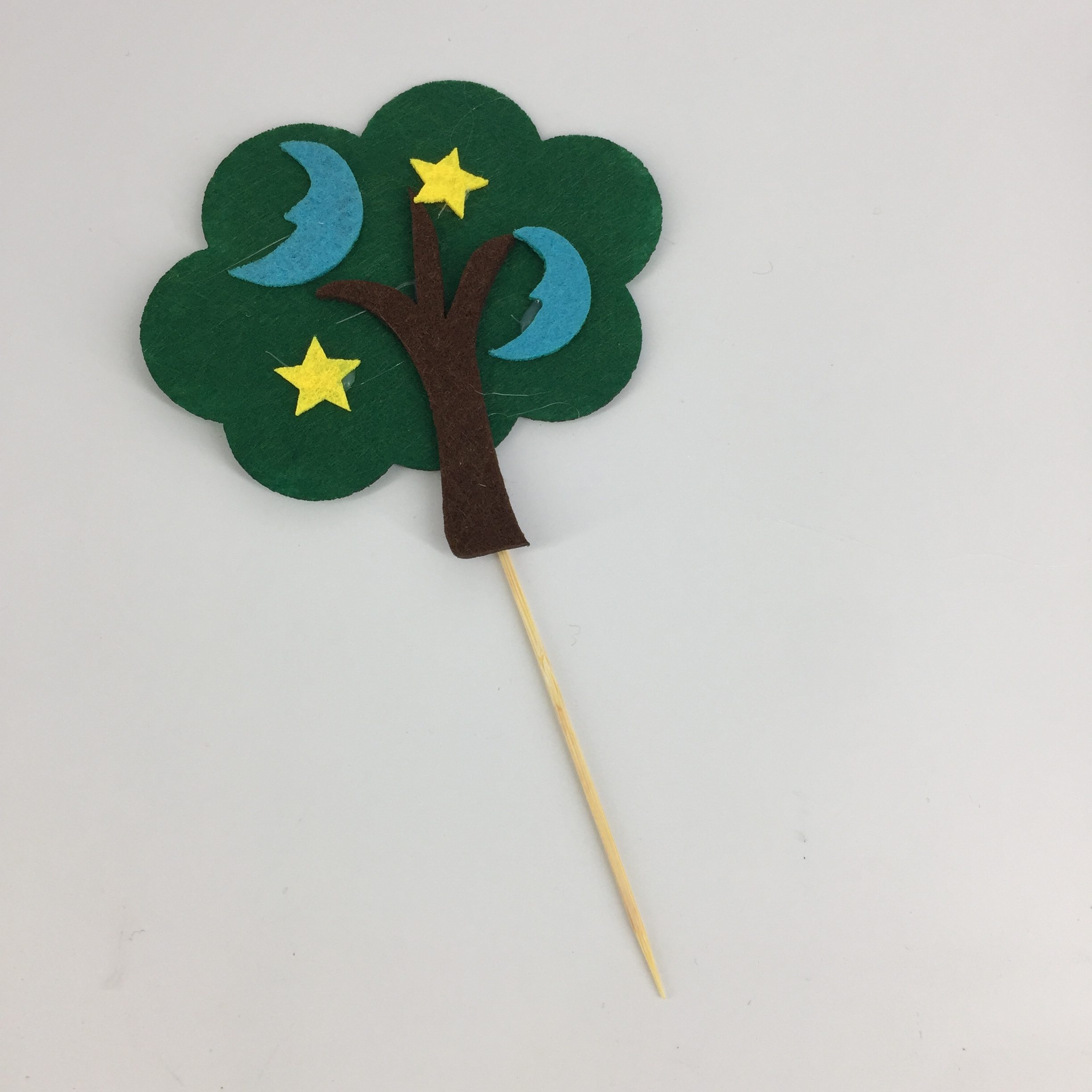 Woodland Green Trees Cake Topper