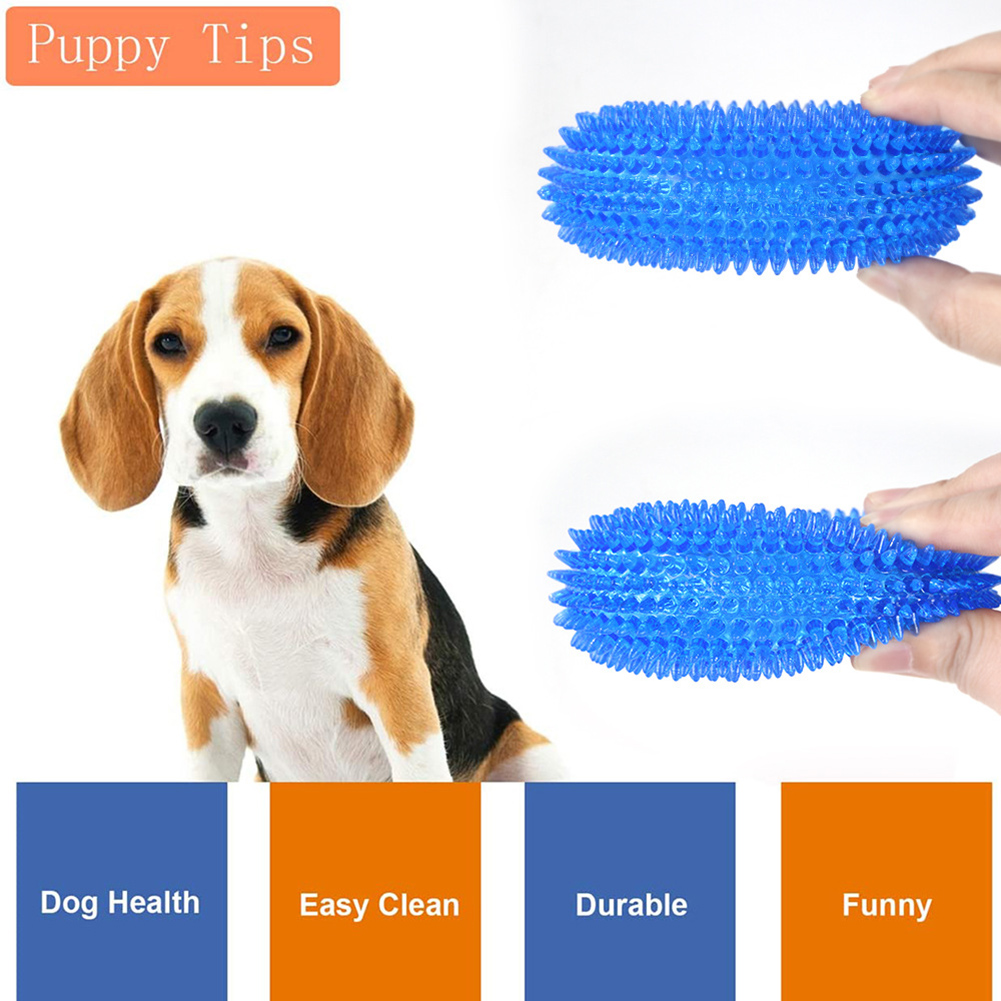 Dog Chew Toy Circle Ring Tooth Clean Molar Sound Pet Puppy Toy