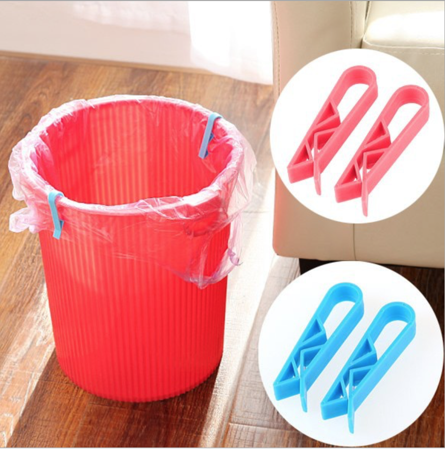 5 Set Universal Trash Bag Fixed Clip Waste Basket Rubbish Bin Garbage Can  Clamp