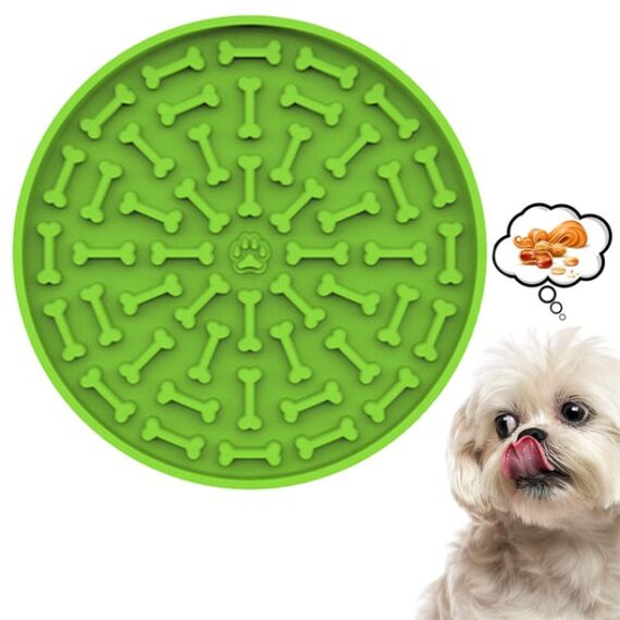 Treat Mat Dog Lick Mat or Cat Lick Mat | Cat Slow Feeder or Dog Slow Feeder | Perfect Dog Licking Mat & Cat Puzzle Feeder | Dog Enrichment Toy Alternative to Dog Slow Feeder Bowl